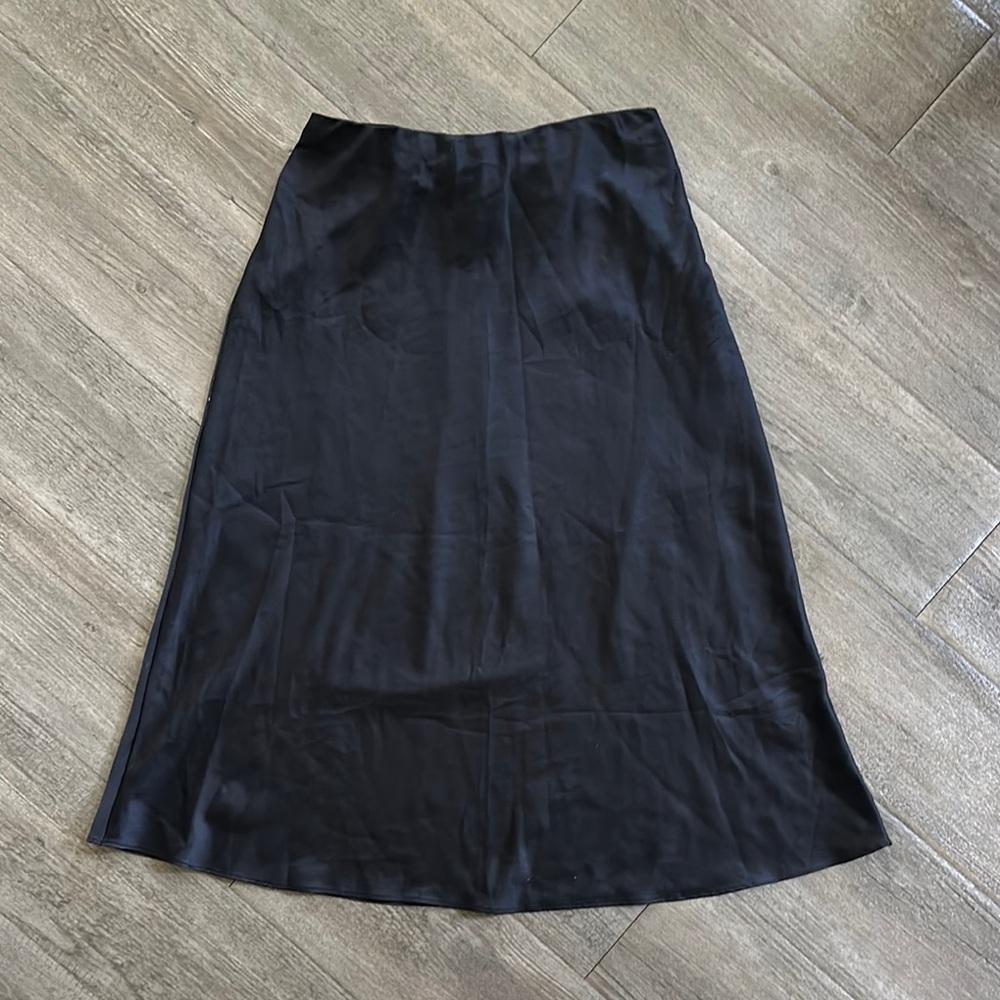 Express Black Midi A-Line Skirt for Work
